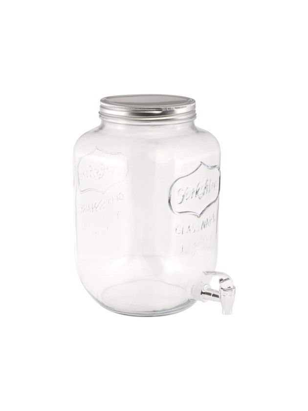 8L GLASS DISPENSER 19.7CM X 19.7CM X 31.5CM