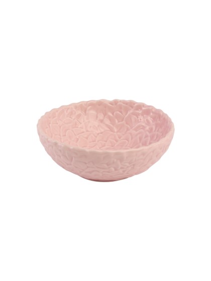 SCHALE KERAMIK RELIEF BLUME ROSA FAIRY POND DIA 13CM X 5CM