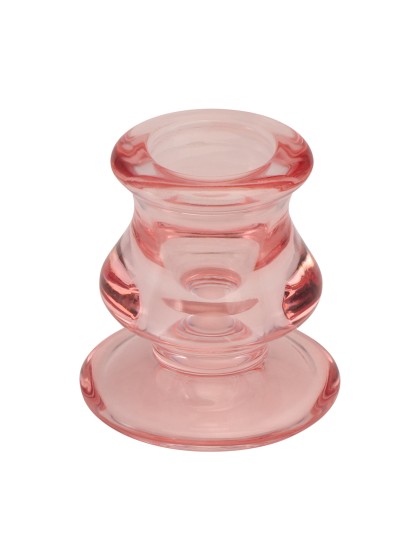 KERZENHALTER GLAS FACKELKERZE ROME ROSA SEEROSE DIA 5.5CM X 5.5CM