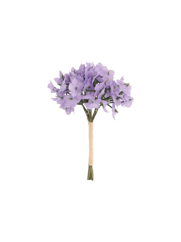 MINI BOUQUET HORTENSIA LILAS 8CM X 7CM X 11CM