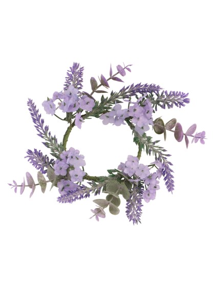 MINI KRANZ LAVENDEL HORTENSIE EUKALYPTUS DIA 18CM X 5CM