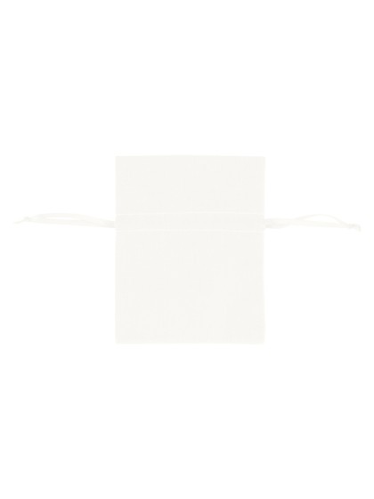 SET 4 BOURSES COTON BLANC 8CM X 10.5CM