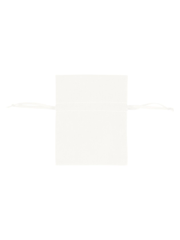 SET 4 BOURSES COTON BLANC 8CM X 10.5CM