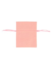 SET 4 BOURSES COTON ROSE TULIPE 8CM X 10.5CM