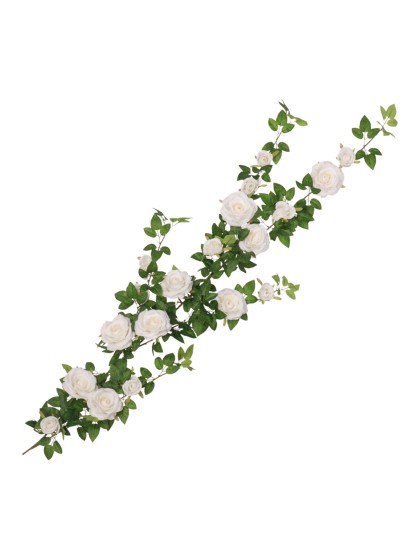 CENTRE DE TABLE ROSES IVOIRE 60CM X 10CM X 156CM