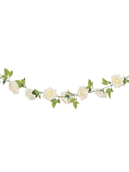 GUIRLANDE ROSES IVOIRE 220CM X 15CM X 9CM