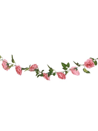 GUIRLANDE ROSES ROSE TULIPE 220CM X 15CM X 9CM
