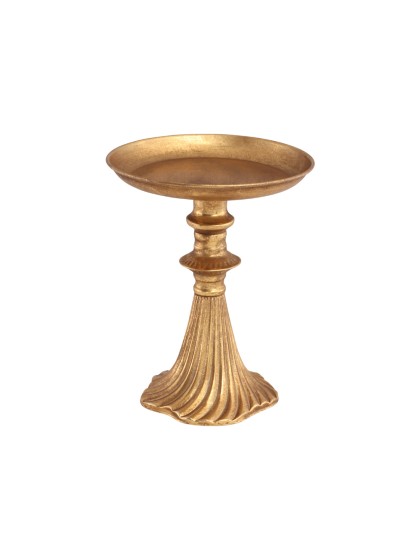 TRAY ON BASE IMPERIAL GOLD BRUSH DIA 19.5CM X 26CM