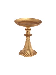 TRAY ON BASE IMPERIAL GOLD BRUSH DIA 19.5CM X 26CM