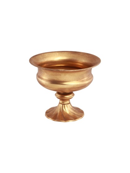 GOLD BRUSH CUP ON BASE IMPERIAL DIA 24.5CM X 21CM