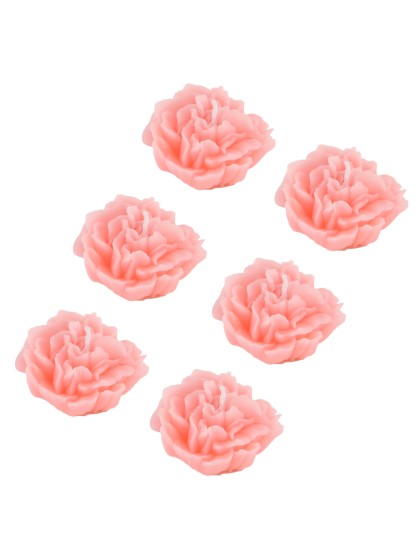 6 BOUGIES GARDENIA ROSE TULIPE 5.6CM X 5.2CM X 2.8CM