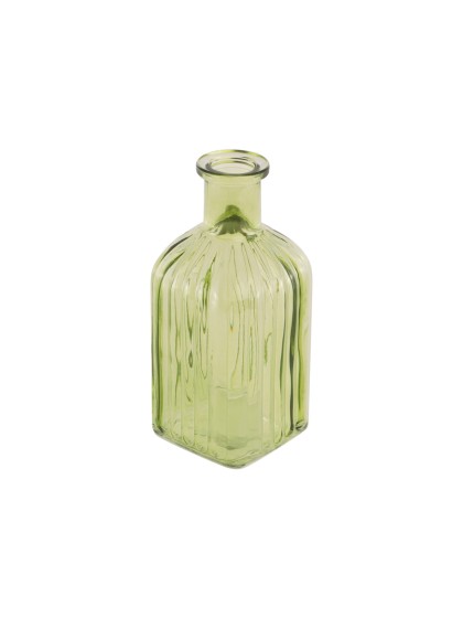 GREEN TEA GLASS VASE MARGOT 6.3CM X 6.3CM X 13.5CM