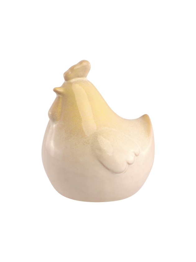 GELB KERAMIK HUHN 12.5CM X 11.7CM X 15CM