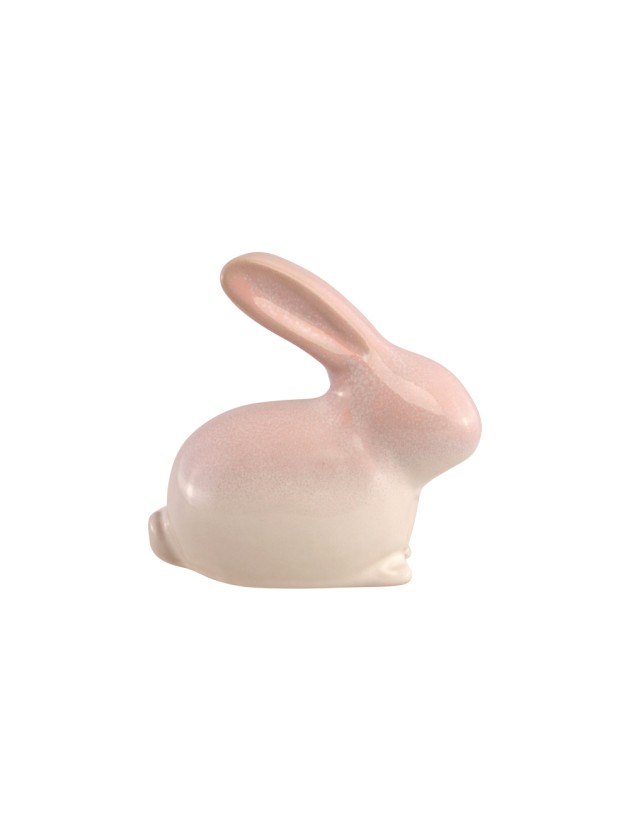KERAMIK HASE ROSA 10.4CM X 6CM X 10CM