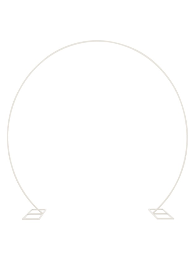 ARCHE RONDE METAL BLANC 2.1M X 2.4M