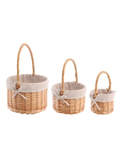 SET 3 KÖRBE WEIDE NATUR DIA 25CM X 39CM/ 20CM X 30CM/ 14CM X 24CM