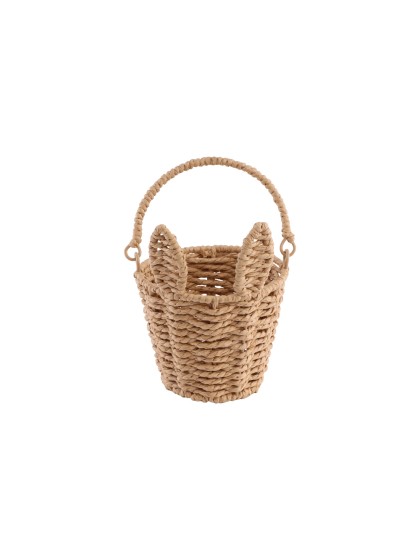 PANIER TRESSE LAPIN AVEC ANSE DIA 13.5CM X 17.5CM