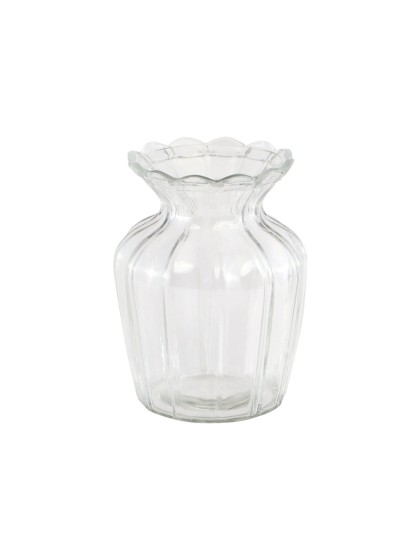 CLEAR GLASS VASE ALCEA DIA 11.8CM X 15.2CM
