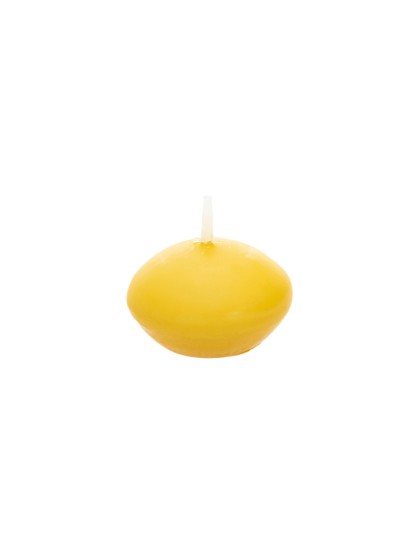 SET 6 BOUGIES FLOTTANTES MOUTARDE DIA 4.7CM