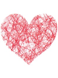 BAG OF 100 RED HEARTS ROMANCE TO DISPERSE 4CM