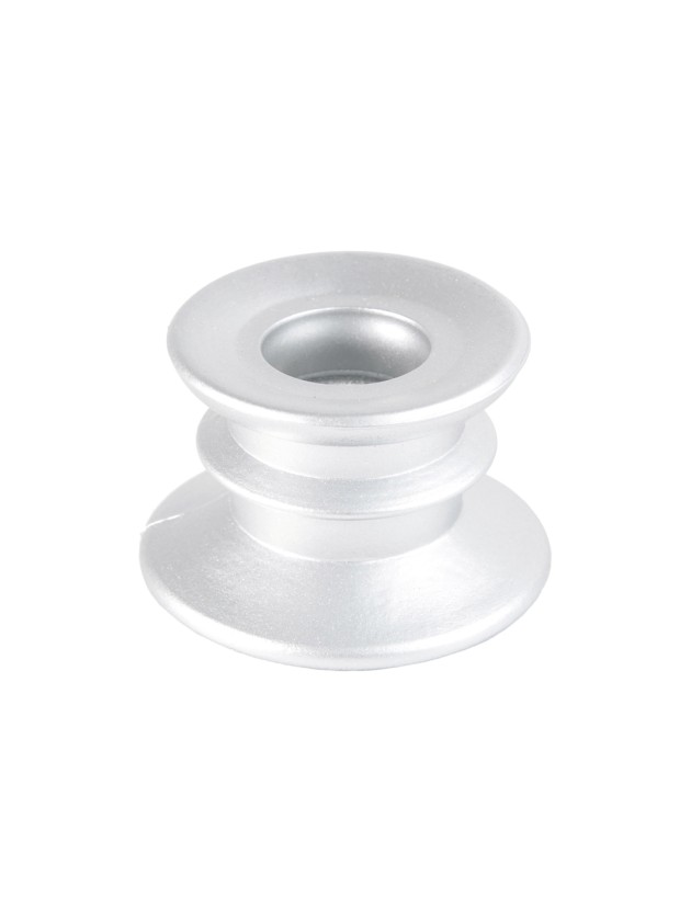 SILVER GLASS CANDLE HOLDER DIA 6CM X 4CM