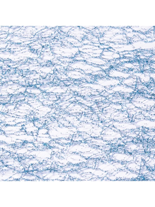 TISCHLÄUFER GLITTER BLAU POLAIRE 30CM X 5M