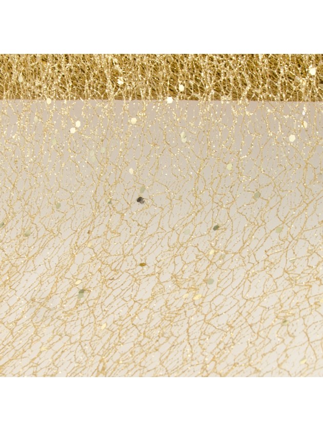 RUBAN DE TABLE GLITTER OR 10CM X 5M