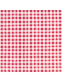 CHEMIN DE TABLE EFFET LIN VICHY ROUGE 28CM X 5M