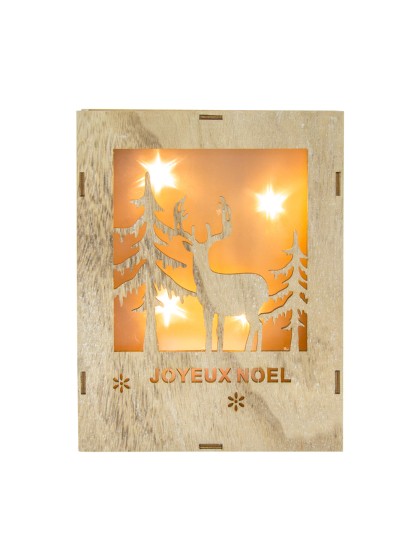 TAFEL LEUCHTEND WALD MIT LEDs 18CM X 4.5CM X 23CM