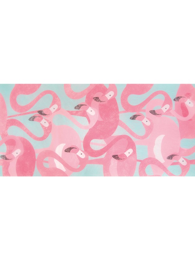 FLAMINGO 2 ROMANCE TABLE RUNNER 30CM X 5M