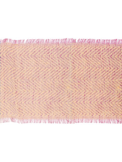 TISCHLÄUFER JUTE CHEVRONS NATUREL/ROSE FRANSEN 29CM X 3M
