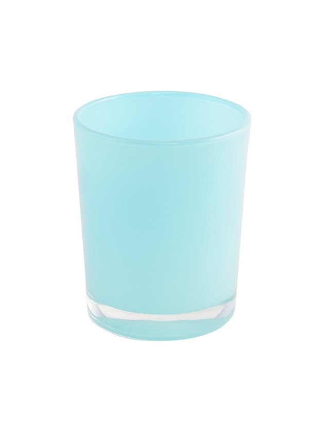SHINY PASTEL BLUE CANDLEHOLDER DIA 5.6CM X 6.5CM
