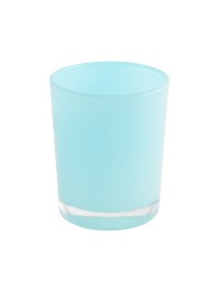 SHINY PASTEL BLUE CANDLEHOLDER DIA 5.6CM X 6.5CM
