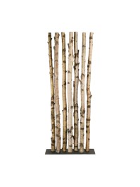 BIRCH TWIGS ON METAL PLATE 7 TRUNKS  DIA 5-8CM X 175CM