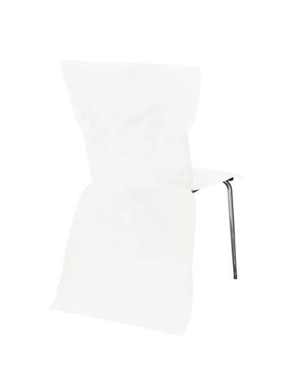 6 HOUSSES DE CHAISE PP LUXE BLANC 53CM X 95CM