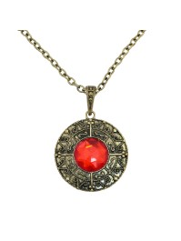 HALSKETTE VAMPIR PIERRE ROT DIA-ANHÄNGER 5,5 CM / KETTE 70 CM