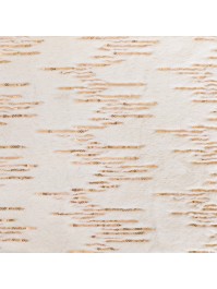 WHITE SOFT DREAM TABLE RUNNER WITH GOLD SEQUINS LINES 28CM X 3M