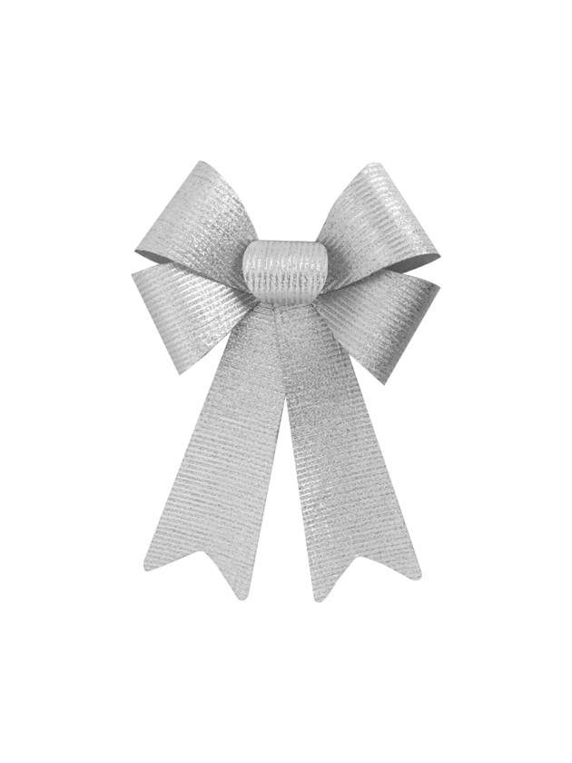 1 NOEUD ARGENT BRILLANT 22.9 X 38.1CM