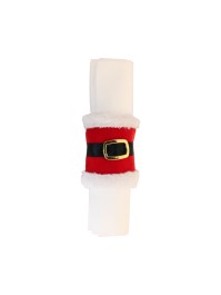 4 RONDS DE SERVIETTES PÈRE NOEL AVEC CEINTURE 7CM X 19CM