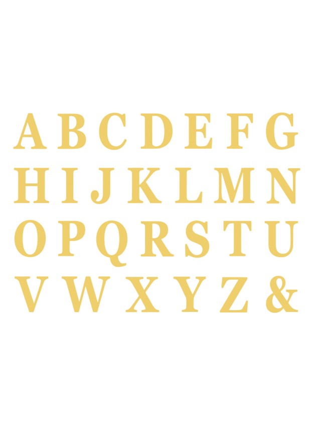 SET 48 ADHESIVE GOLD LETTERS 13.5 CM