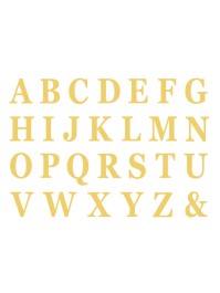SET 48 ADHESIVE GOLD LETTERS 13.5 CM