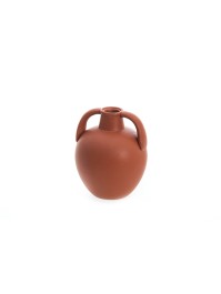 PORCELAIN VASE TERRACOTTA COLOR ATHENS DIA 15CM X 17.8CM