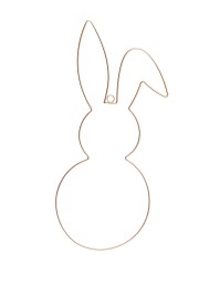 GOLDEN METAL RABBIT TO HANG 25CM X 0.4CM X 59CM