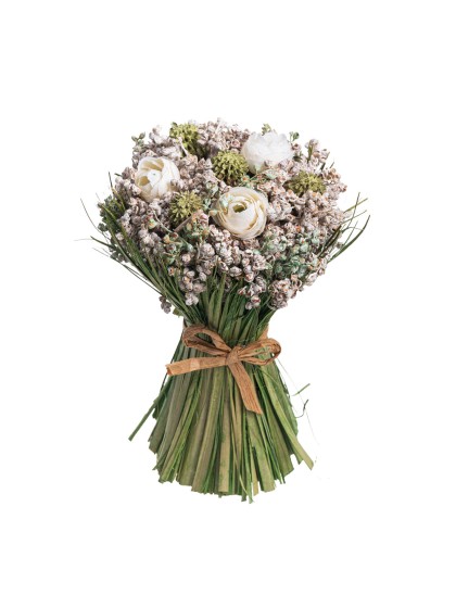 BOUQUET ROSES CREME/MENTHE DIA 9.5CM X 15CM