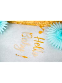 TISCHLÄUFER ELEGANCE HELLO BABY GOLD METALL 28CM X 5M