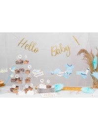 GIRLANDE HELLO BABY GOLD METALL 150CM X 18CM