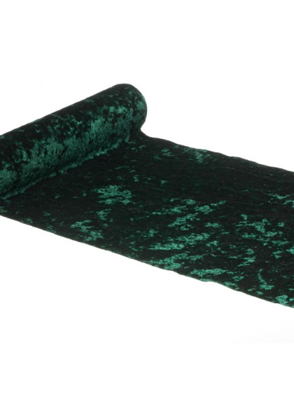 TISCHLÄUFER SAMT GLÄNZEND DELUXE GRÜN DUNKEL 28CM X 3M