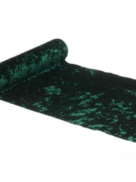 TISCHLÄUFER SAMT GLÄNZEND DELUXE GRÜN DUNKEL 28CM X 3M