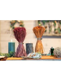BOUQUET TABLE AUTOMNAL LIE DE VIN DIA 16CM X 30CM