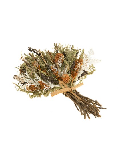 XMAS VINTAGE BUNCH GREEN/AMBER/GOLD 19CM